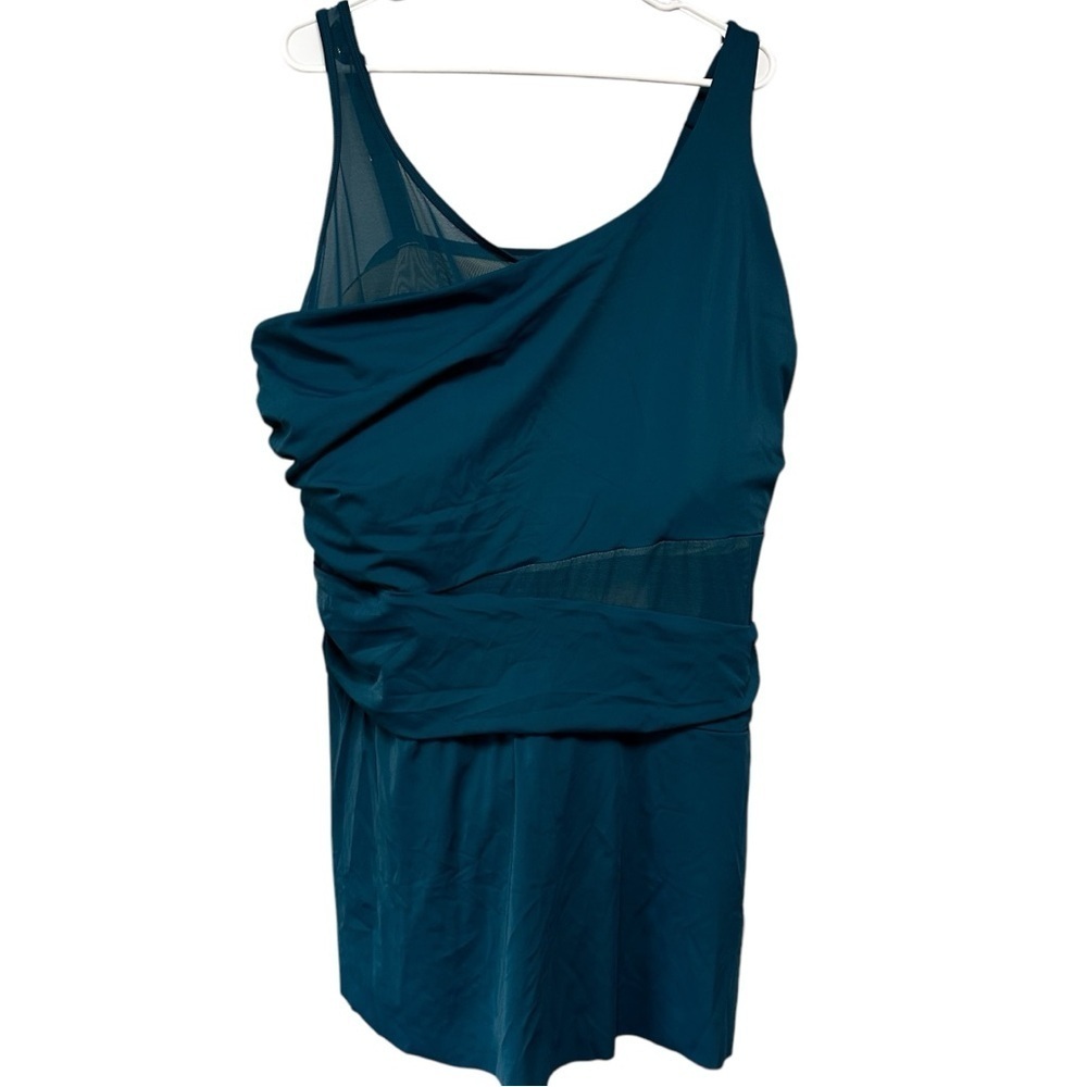 NWOT Swimsuits For All Blue One Piece Swimsuit Adjustable Straps Size 26